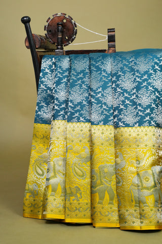 KANCHIPURAM PURE SILK HANDLOOM BROCADE SAREE