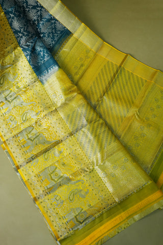 KANCHIPURAM PURE SILK HANDLOOM BROCADE SAREE