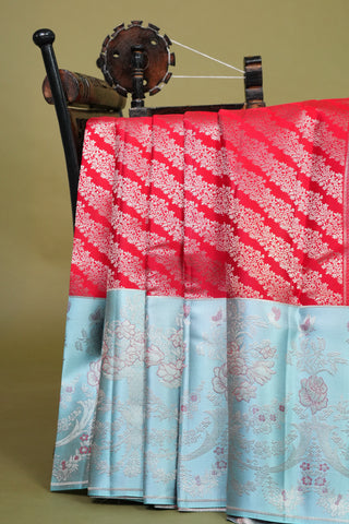 KANCHIPURAM PURE SILK HANDLOOM BROCADE SAREE
