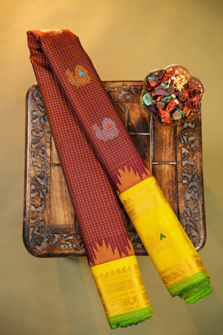 GADWAL PURE SILK GAP BORDER HANDLOOM SAREE