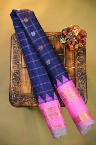 GADWAL PURE SILK GAP BORDER HANDLOOM SAREE