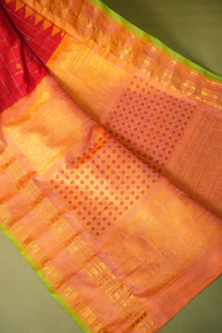 GADWAL PURE SILK GAP BORDER HANDLOOM SAREE