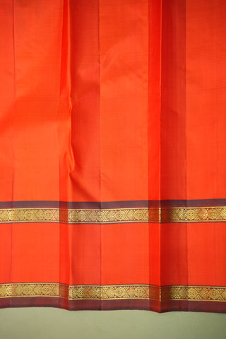 KANCHIPURAM PURE SILK HANDLOOM RETTAPET BORDER SAREE
