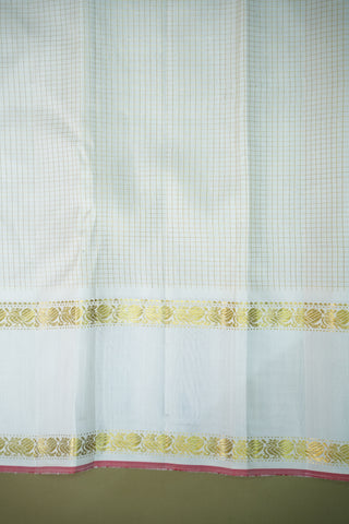 KANCHIPURAM PURE SILK HANDLOOM RETTAPET BORDER SAREE