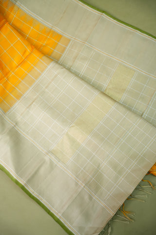 KANCHIPURAM PURE SILK HANDLOOM RETTAPET BORDER SAREE