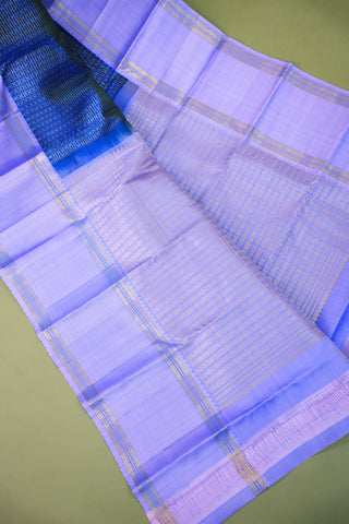 KANCHIPURAM PURE SILK HANDLOOM RETTAPET BORDER SAREE