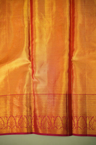 KANCHIPURAM PURE SILK HANDLOOM TISSUE BROCADE SAREE