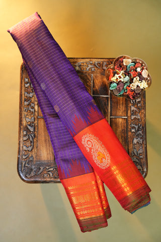 GADWAL PURE SILK GAP BORDER HANDLOOM SAREE