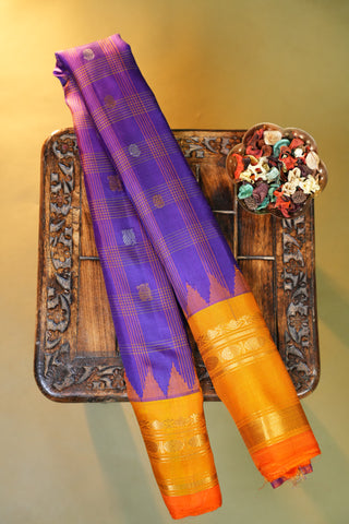 GADWAL PURE SILK GAP BORDER HANDLOOM SAREE