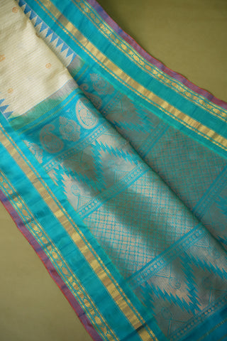 GADWAL PURE SILK GAP BORDER HANDLOOM SAREE