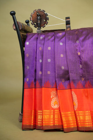 GADWAL PURE SILK GAP BORDER HANDLOOM SAREE