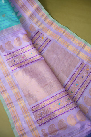 GADWAL PURE SILK GAP BORDER HANDLOOM SAREE