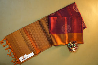 KANCHIPURAM HANDLOOM SOFT SILK SAREE