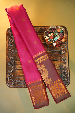 GADWAL PURE SILK GAP BORDER HANDLOOM SAREE