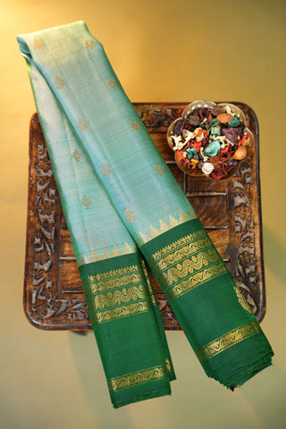 GADWAL PURE SILK GAP BORDER HANDLOOM SAREE
