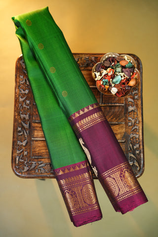 GADWAL PURE SILK GAP BORDER HANDLOOM SAREE