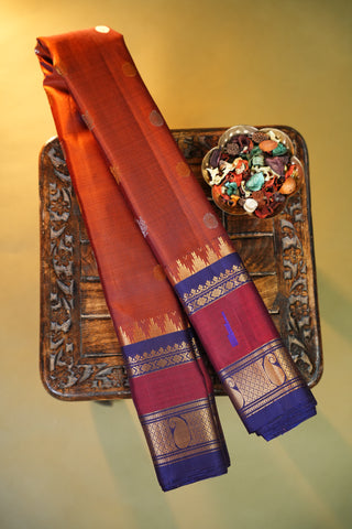 GADWAL PURE SILK GAP BORDER HANDLOOM SAREE