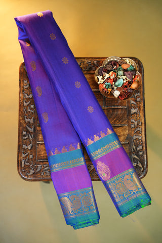 GADWAL PURE SILK GAP BORDER HANDLOOM SAREE