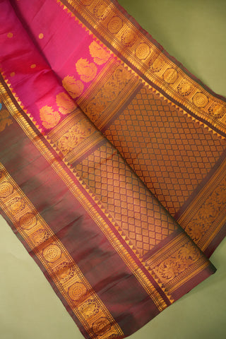 GADWAL PURE SILK GAP BORDER HANDLOOM SAREE