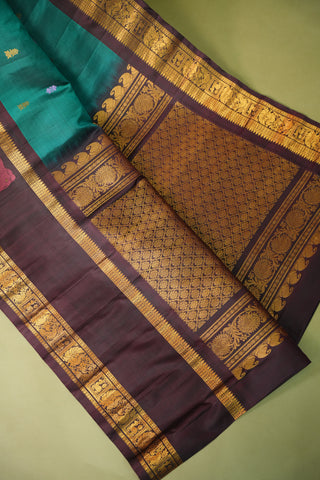 GADWAL PURE SILK GAP BORDER HANDLOOM SAREE