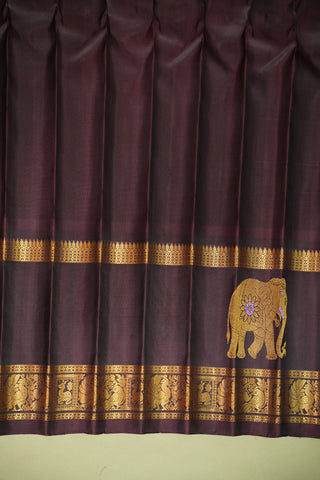GADWAL PURE SILK GAP BORDER HANDLOOM SAREE