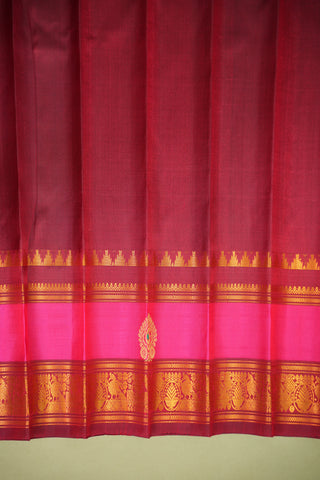 GADWAL PURE SILK GAP BORDER HANDLOOM SAREE