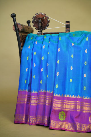 GADWAL PURE SILK GAP BORDER HANDLOOM SAREE