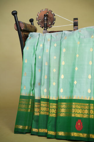 GADWAL PURE SILK GAP BORDER HANDLOOM SAREE