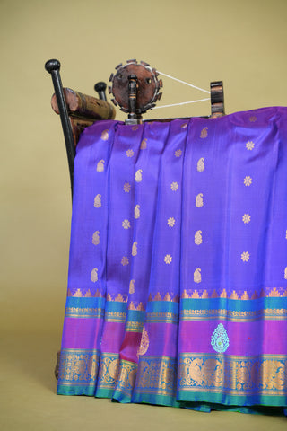 GADWAL PURE SILK GAP BORDER HANDLOOM SAREE