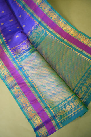 GADWAL PURE SILK GAP BORDER HANDLOOM SAREE