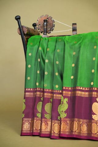 GADWAL PURE SILK GAP BORDER HANDLOOM SAREE