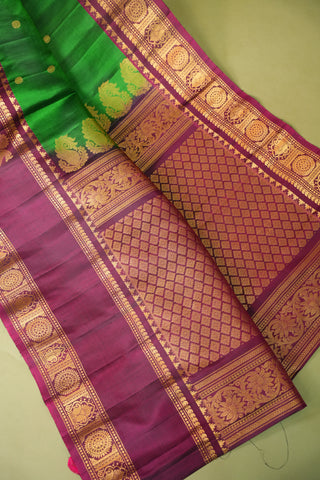 GADWAL PURE SILK GAP BORDER HANDLOOM SAREE