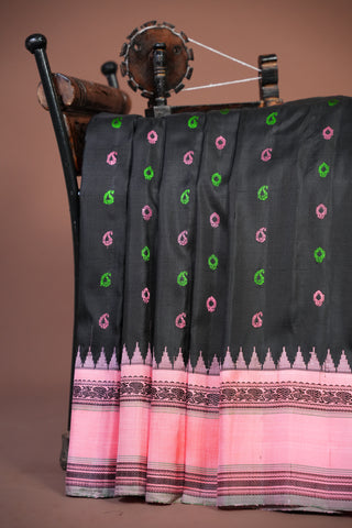 GADWAL PURE SILK GAP BORDER HANDLOOM SAREE