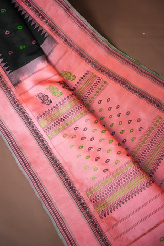 GADWAL PURE SILK GAP BORDER HANDLOOM SAREE