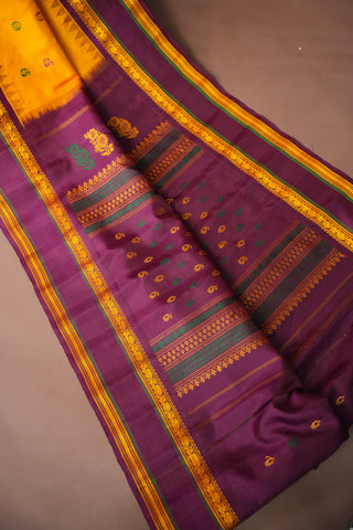 GADWAL PURE SILK GAP BORDER HANDLOOM SAREE
