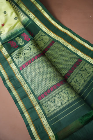 GADWAL PURE SILK GAP BORDER HANDLOOM SAREE