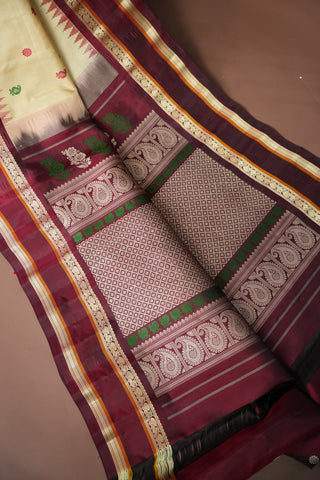 GADWAL PURE SILK GAP BORDER HANDLOOM SAREE