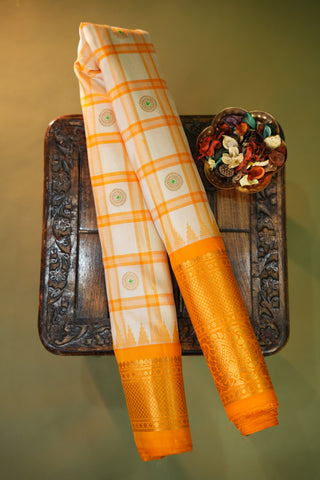 GADWAL PURE SILK CHECKS HANDLOOM SAREE