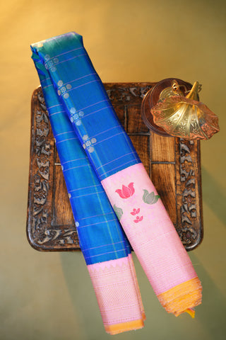 GADWAL PURE SILK MAHARANI TURNING KUTTU BORDER SAREE