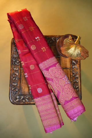 GADWAL PURE SILK MAHARANI TURNING BORDER SAREE