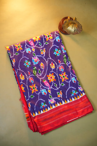 POCHAMPALLY PURE TWILL IKKAT HANDLOOM SAREE
