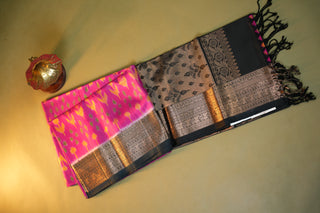 POCHAMPALLY IKKAT SOFT SILK SAREE