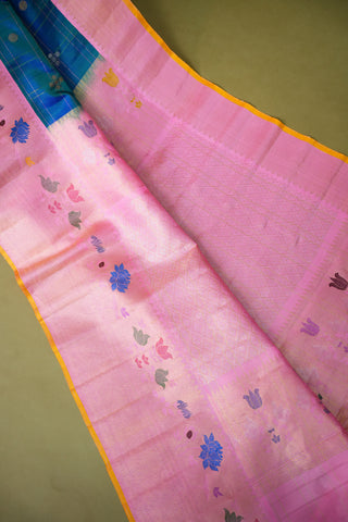 GADWAL PURE SILK MAHARANI TURNING KUTTU BORDER SAREE