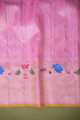 GADWAL PURE SILK MAHARANI TURNING KUTTU BORDER SAREE
