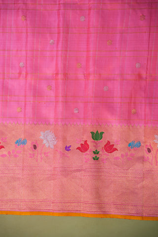 GADWAL PURE SILK MAHARANI TURNING KUTTU BORDER SAREE