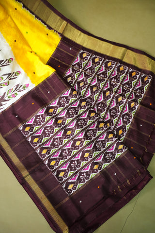 POCHAMPALLY PURE TWILL IKKAT HANDLOOM SAREE
