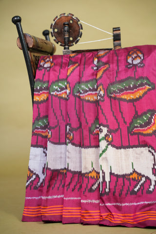 POCHAMPALLY PURE TWILL IKKAT HANDLOOM SAREE