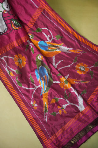 POCHAMPALLY PURE TWILL IKKAT HANDLOOM SAREE