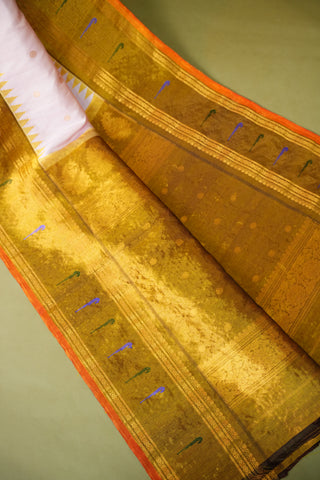 GADWAL PURE SILK ZARIPACK MUNIA BORDER HANDLOOM SAREE