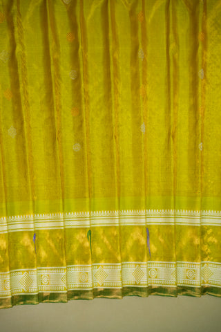 GADWAL PURE SILK TISSUE MUNIA BORDER HANDLOOM SAREE